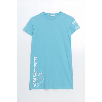 Camasa de noapte-tricou cu imprimeu