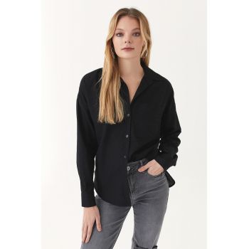 Camasa din bumbac cu model uni