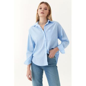 Camasa din bumbac cu model uni