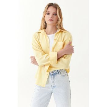 Camasa din bumbac cu model uni