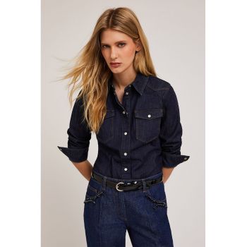 Camasa din denim cu capse