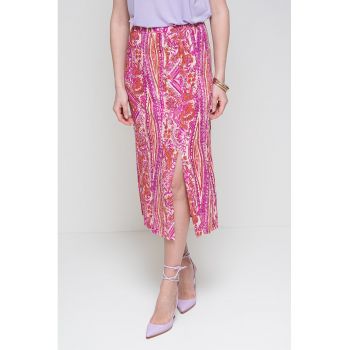 Fusta midi cu model