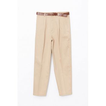 Pantaloni chino crop relaxed fit