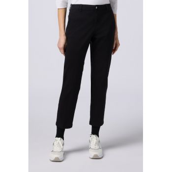 Pantaloni crop din amestec de lyocell