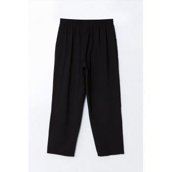 Pantaloni relaxed fit cu talie ajustabila