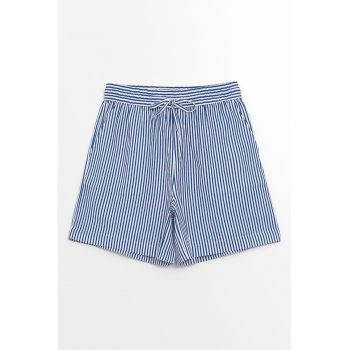 Pantaloni scurti de bumbac cu dungi