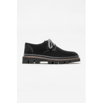Pantofi derby de piele intoarsa