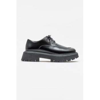 Pantofi derby din piele cu platforma