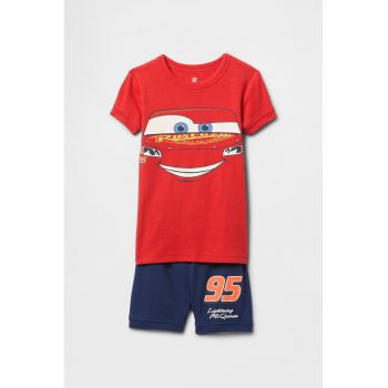Pijama de bumbac organic cu pantaloni scurti