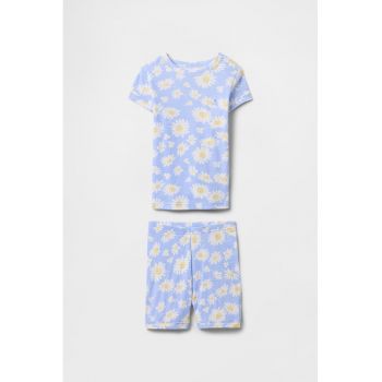 Pijama din bumbac organic cu pantaloni scurti