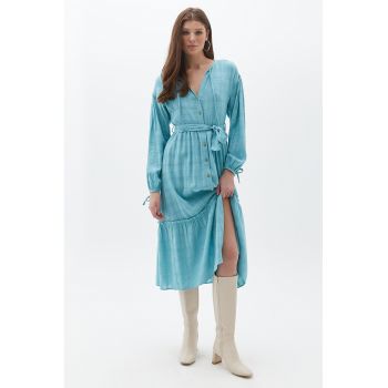 Rochie-camasa midi cu croiala in A