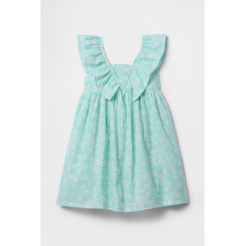 Rochie cu croiala in A si model floral