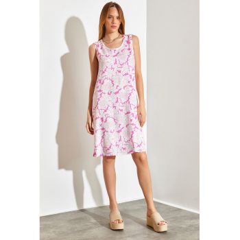 Rochie dreapta cu model floral