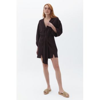 Rochie scurta din amestec de in