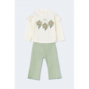 Set de bluza de bumbac si pantaloni - 2 piese