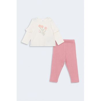 Set de bluza si pantaloni texturati
