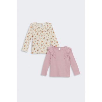 Set de bluze cu garnituri cu volane- 2 piese