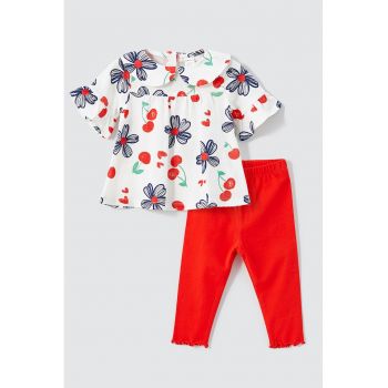Set de tricou cu model si pantaloni