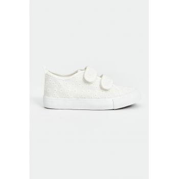 Tenisi din material textil cu segmente cu inchidere velcro