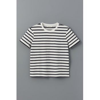 Tricou de bumbac cu dungi