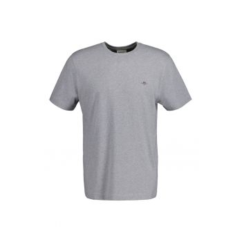 Tricou din bumbac cu decolteu la baza gatului Shield