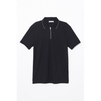 Tricou polo striat