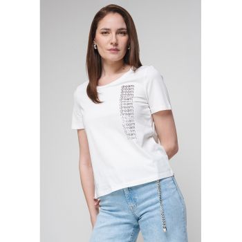 Tricou regular fit cu imprimeu text