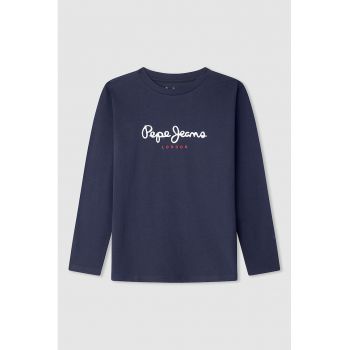 Bluza cu decolteu la baza gatului si logo