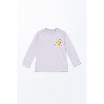 Bluza de bumbac cu imprimeu