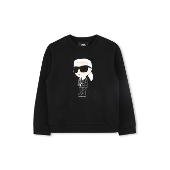 Bluza de trening cu decolteu la baza gatului si logo