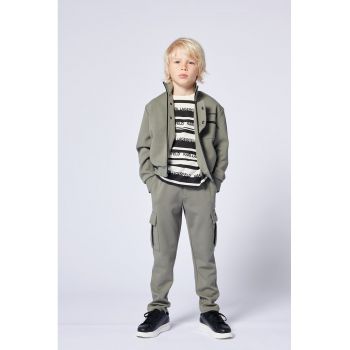 Bluza de trening cu fermoar si guler mediu