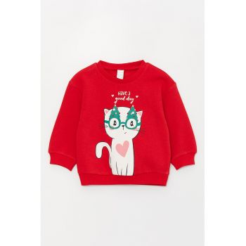 Bluza de trening din amestec de bumbac cu imprimeu