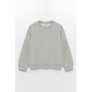 Bluza de trening din amestec de bumbac cu model uni