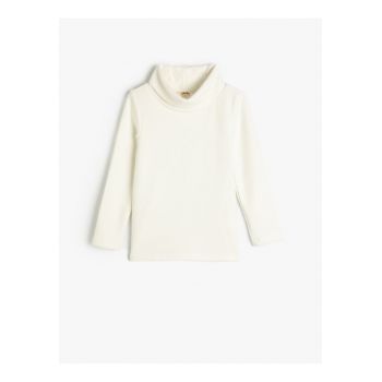 Bluza de trening striata cu guler inalt