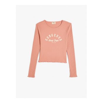 Bluza din amestec de bumbac cu aspect striat