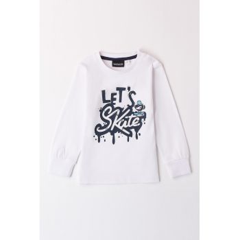 Bluza din bumbac cu design grafic