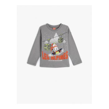 Bluza din bumbac cu imprimeu tematic de Craciun