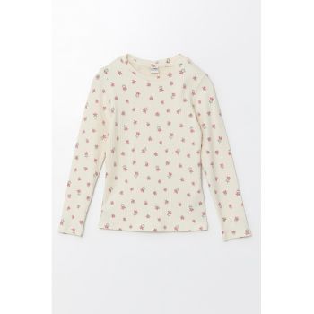 Bluza din bumbac cu model floral