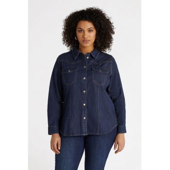 Camasa de denim cu maneci lungi