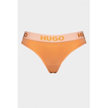Chiloti tanga cu banda logo in talie Sporty