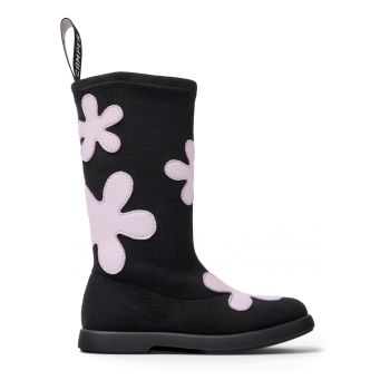 Cizme mid-calf cu model floral