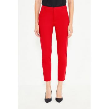 Pantaloni crop cu buzunare oblice