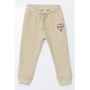Pantaloni de trening din amestec de bumbac cu snur