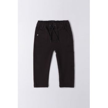 Pantaloni de trening din amestec de bumbac cu snururi