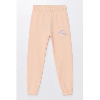 Pantaloni de trening din bumbac cu banda elastica in talie