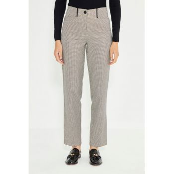 Pantaloni drepti cu talie inalta