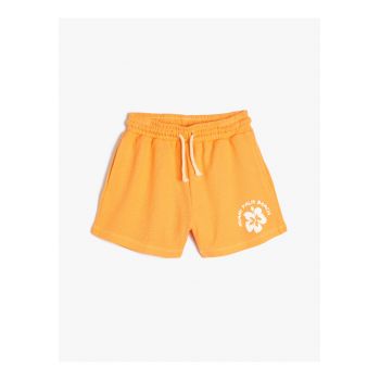 Pantaloni scurti de bumbac cu model grafic