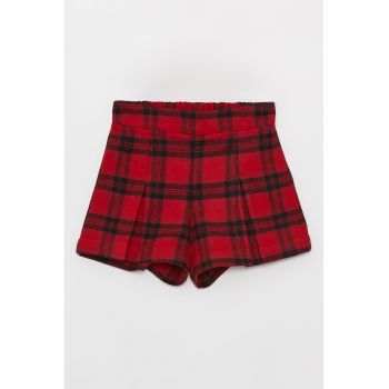 Pantaloni scurti din bumbac cu model in carouri