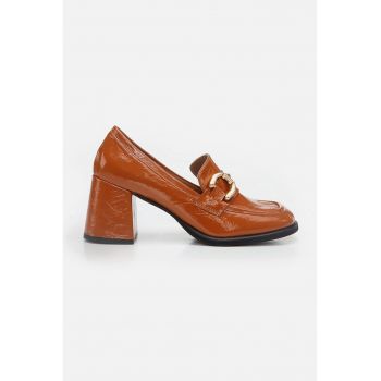 Pantofi loafer cu toc masiv