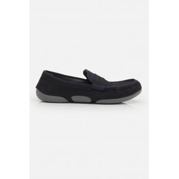 Pantofi loafer de piele nabuc